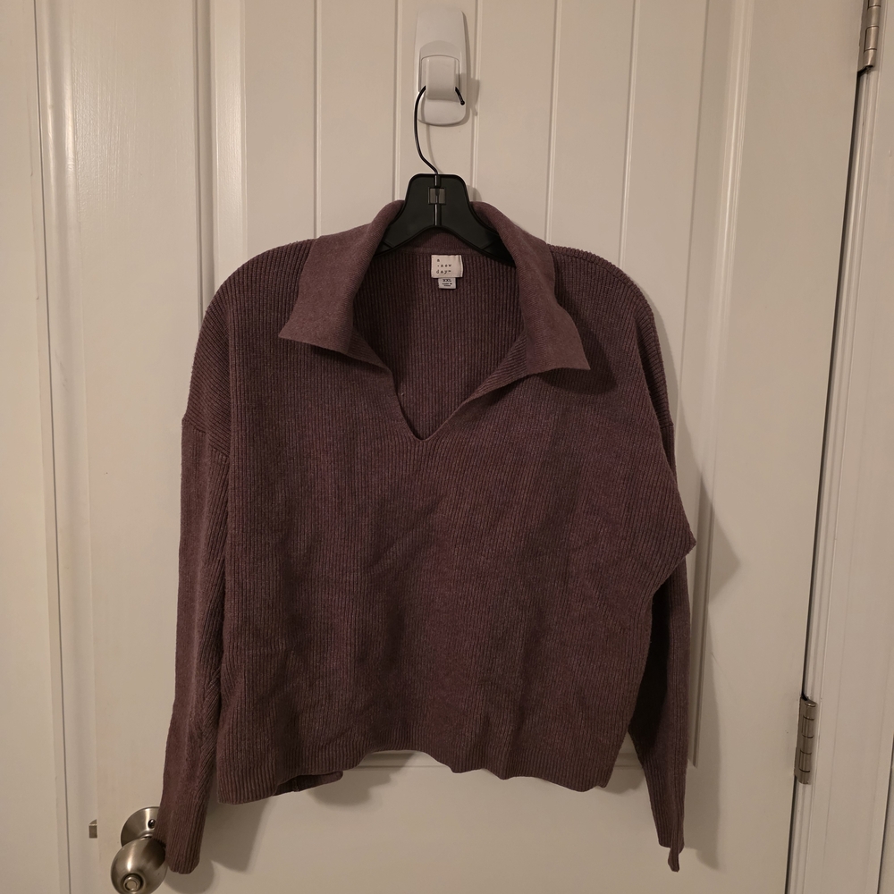 Women's Ribbed Sweater - Purple